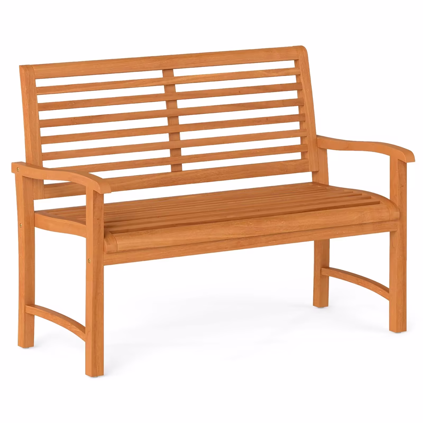 Tangkula Patio Garden Park Bench with Slatted Backrest & Seat