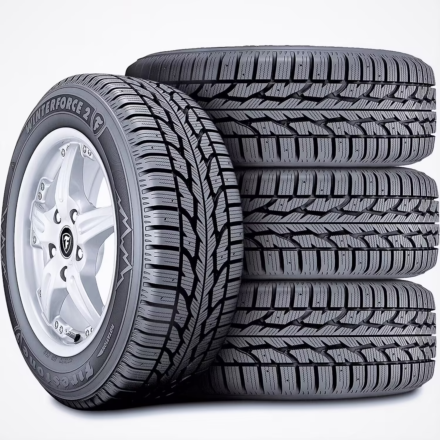 Set of 4 Firestone Winterforce 2 205/65R16 95S Winter Tires