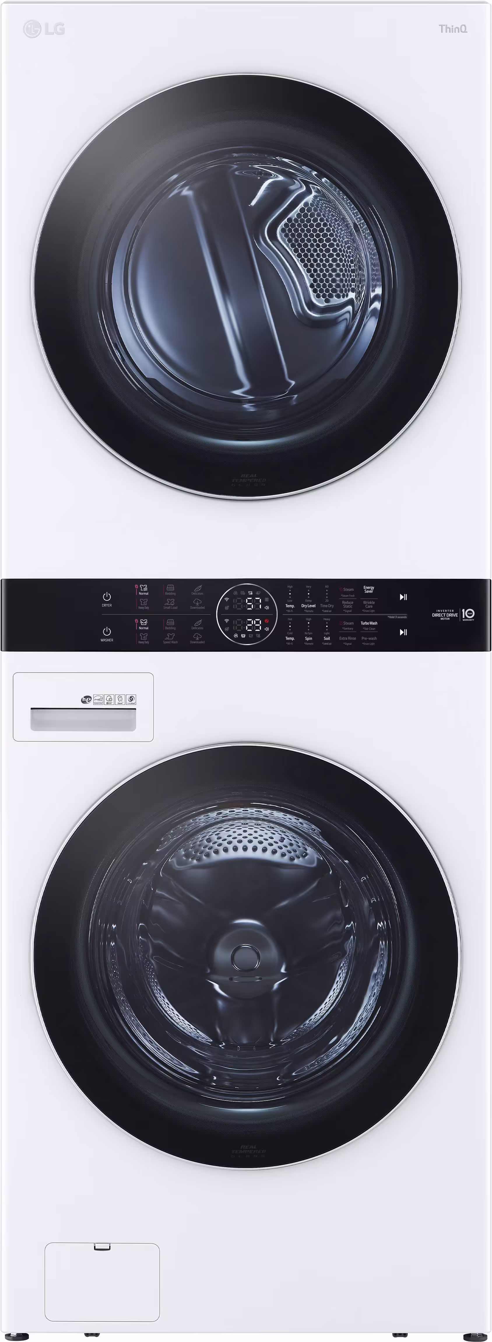 LG WKGX201HWA Single Unit WashTower with Center Control 4.5 Cu.Ft. Front Load Washer & 7.4 Cu.Ft. Gas Dryer ÿ White