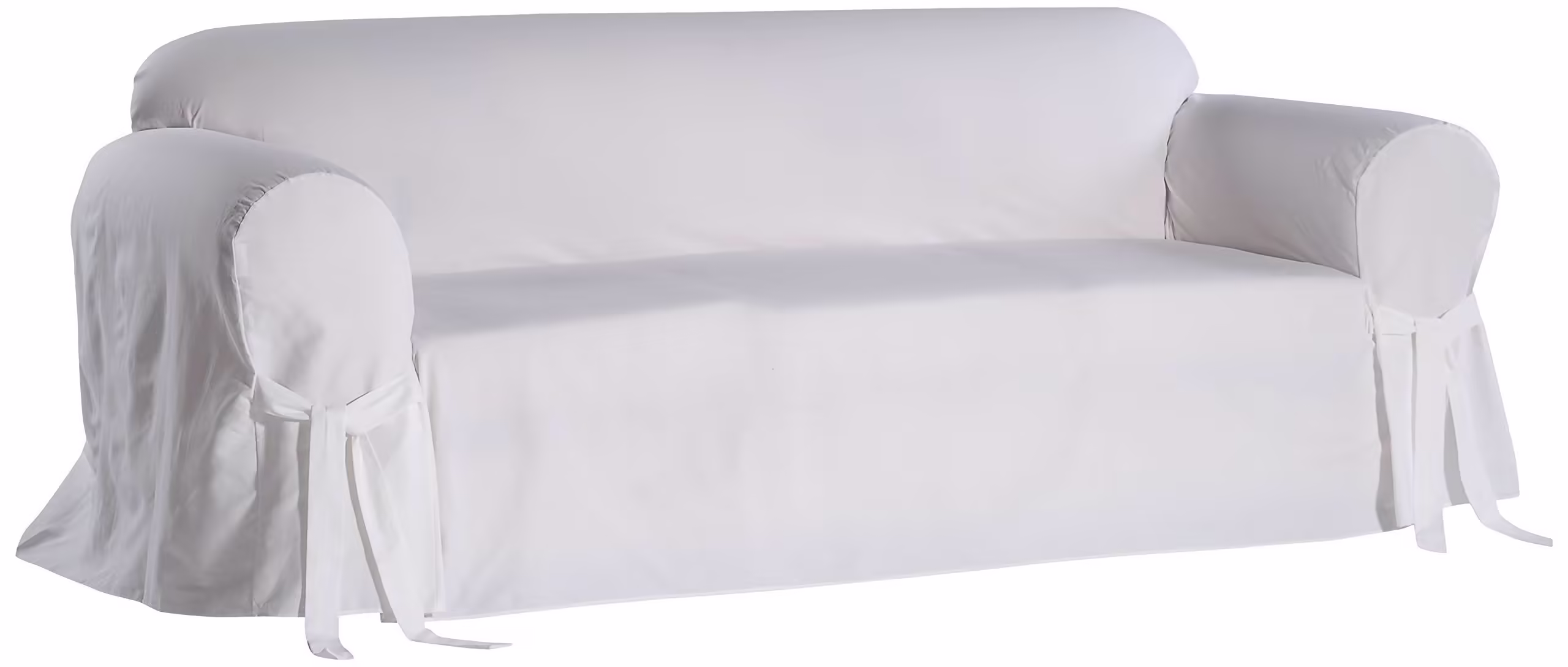 Classic Slipcovers White Twill Sofa Slipcover