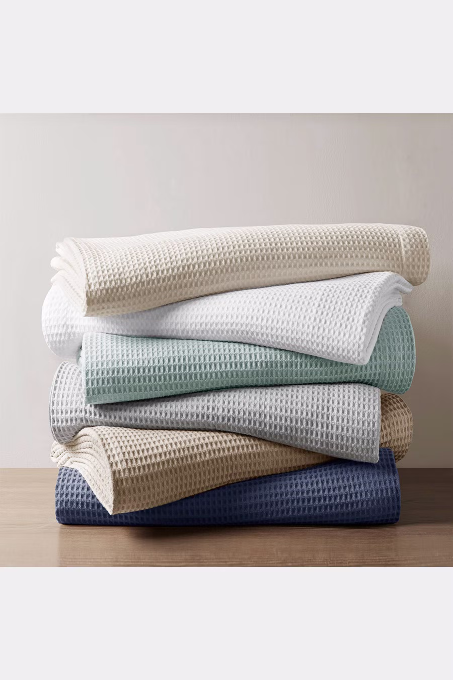Beautyrest - Waffle Weave Cotton Blanket - King - Khaki