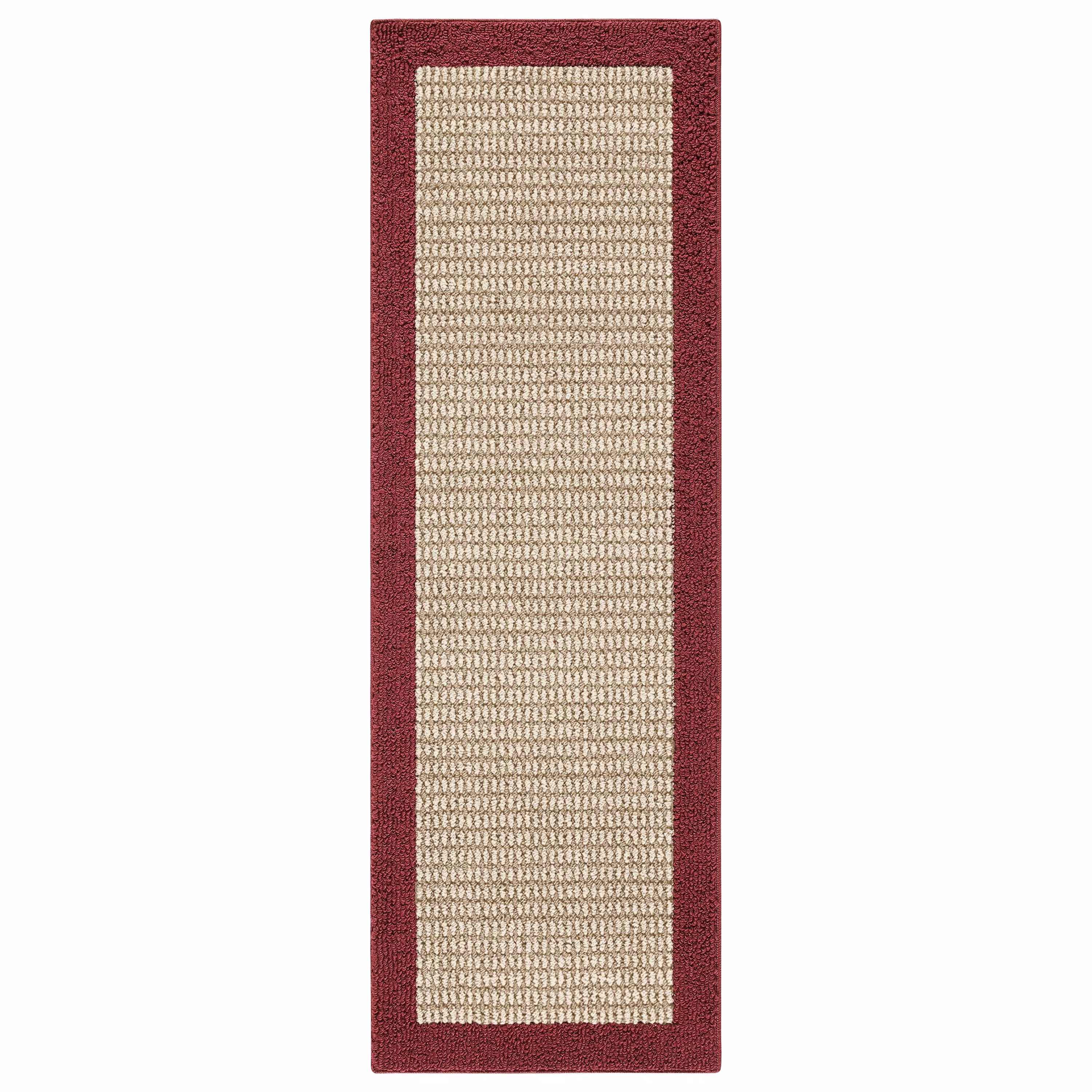 Mainstays Faux Sisal Runner Rug 24"x72" Cranberry
