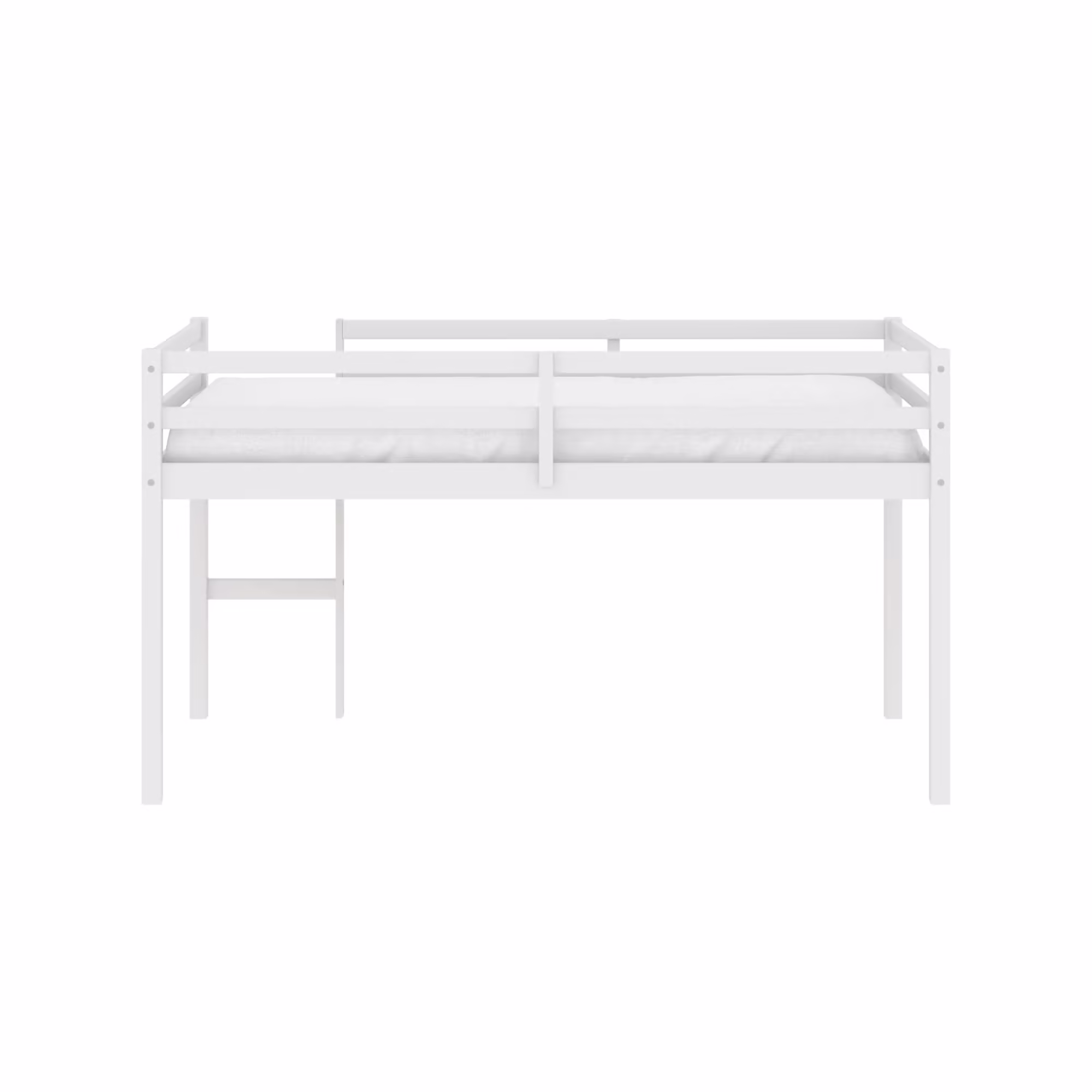 Hillsdale Campbell Wood Twin Junior Loft Bunk Bed, White