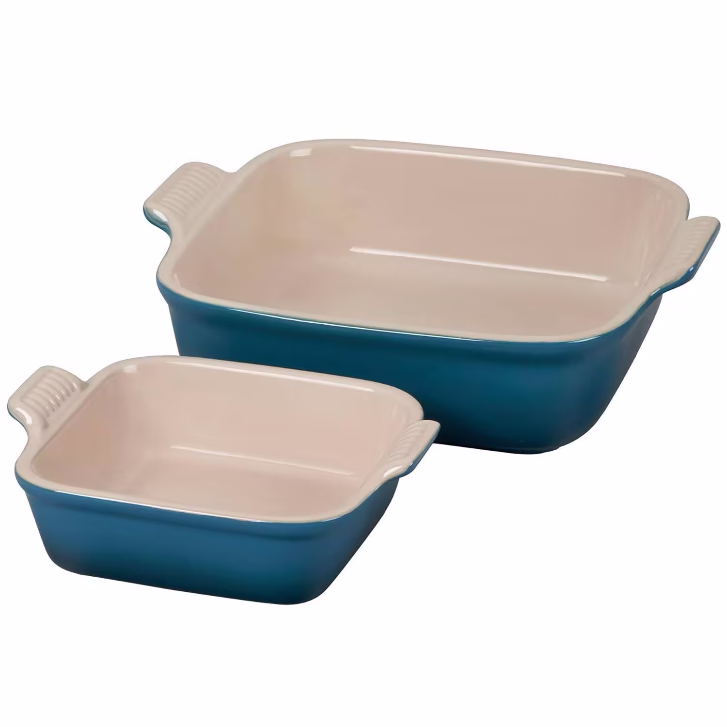 Le Creuset Heritage Set of 2 Square Dishes - Deep Teal