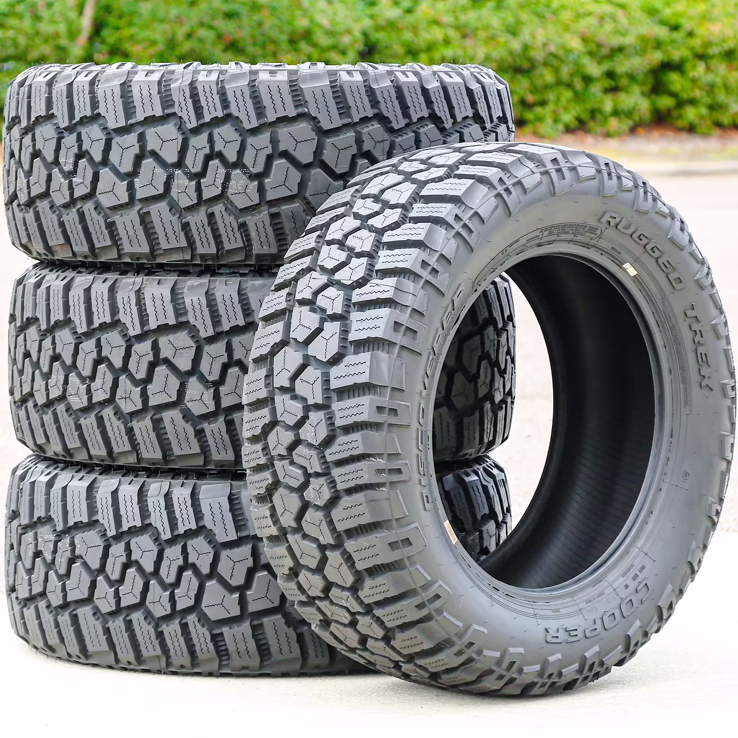 Set of 4 Cooper Discoverer Rugged Trek 275/65R20 126/123Q E 10 Ply r/t Rugged Terrain Light Truck Tires