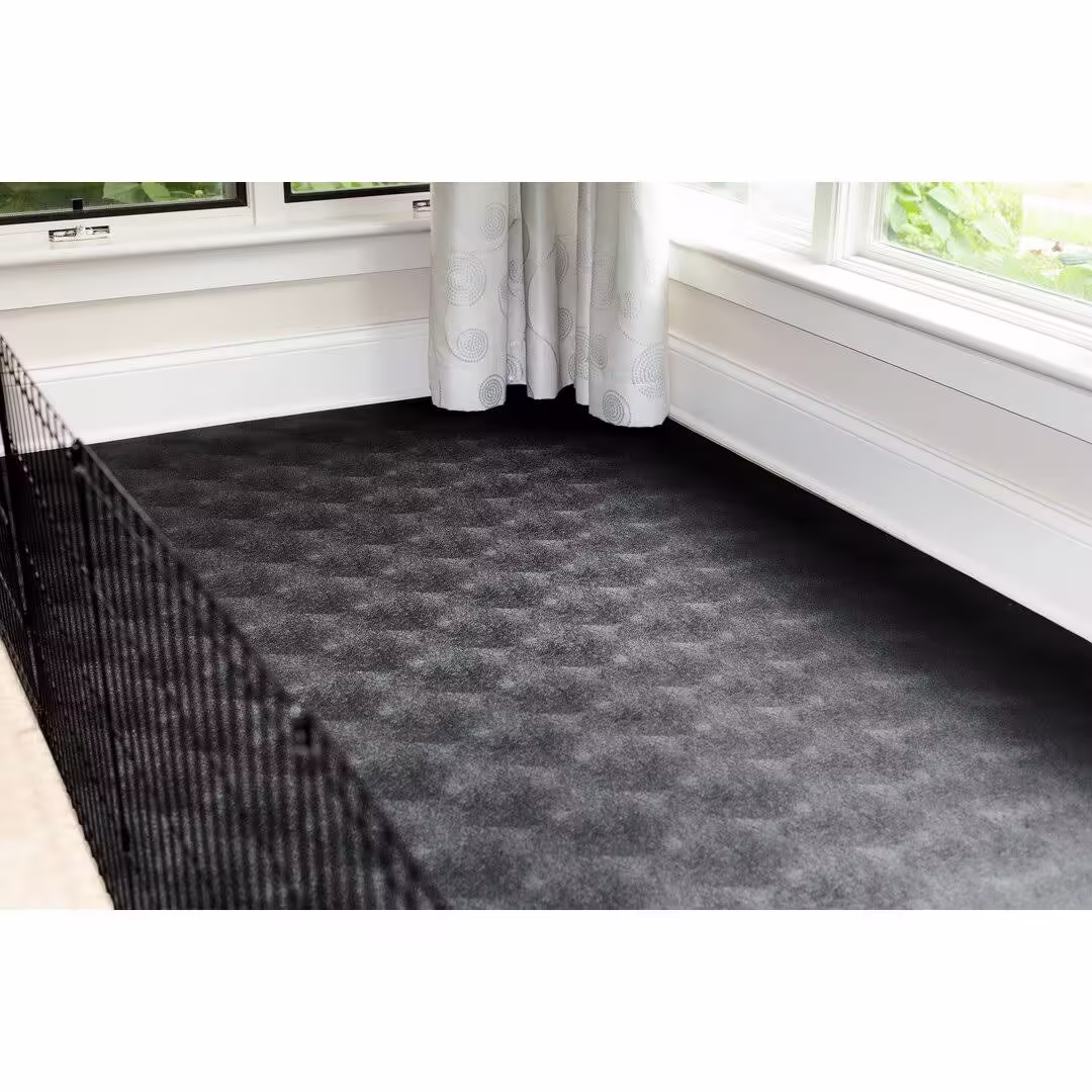 G-Floor Midnight Black 5 ft. x 10 ft. Levant Pet Floor Protector