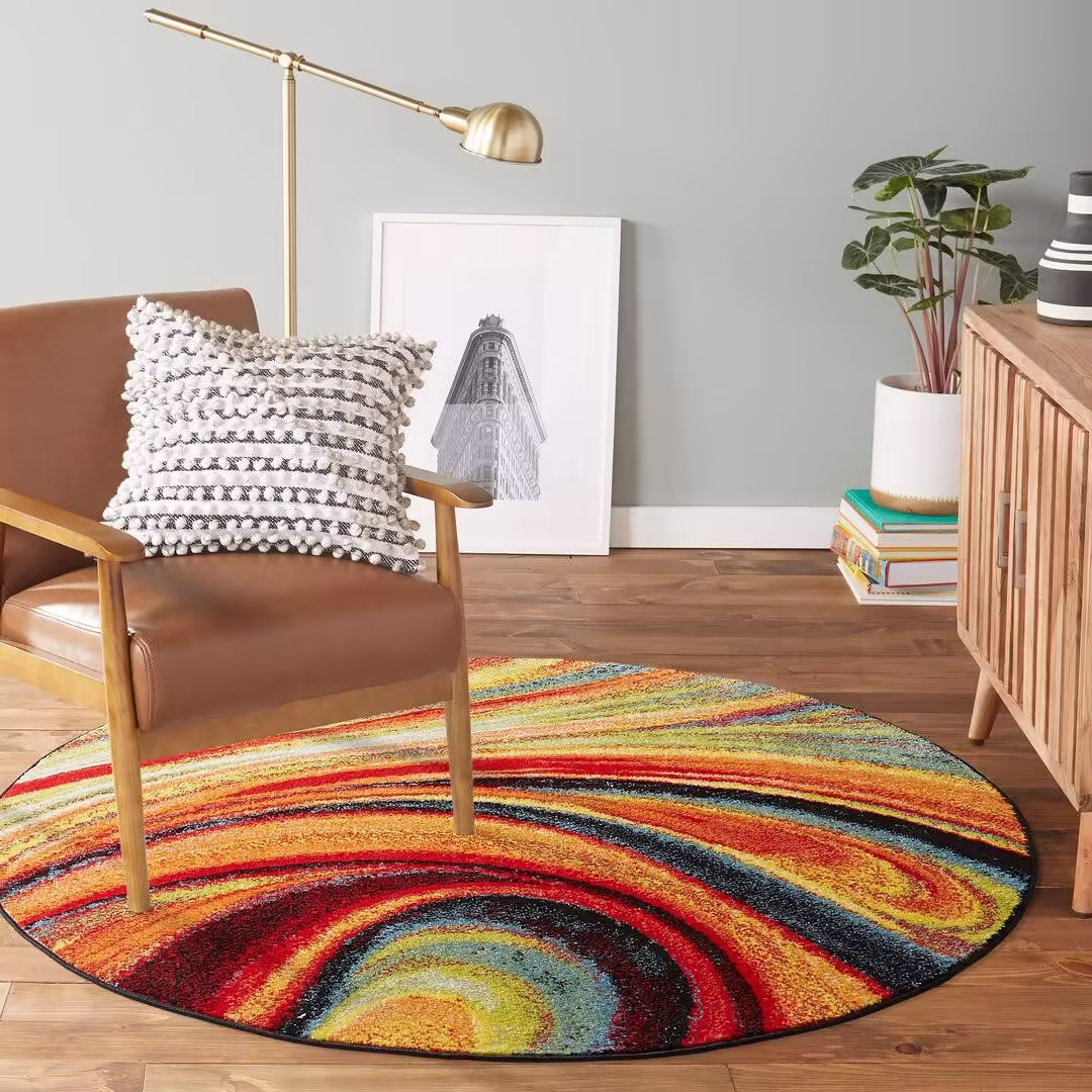 Zipcode Design Peyton Multi-Colored Area Rug Rug Size: Round 5'2"