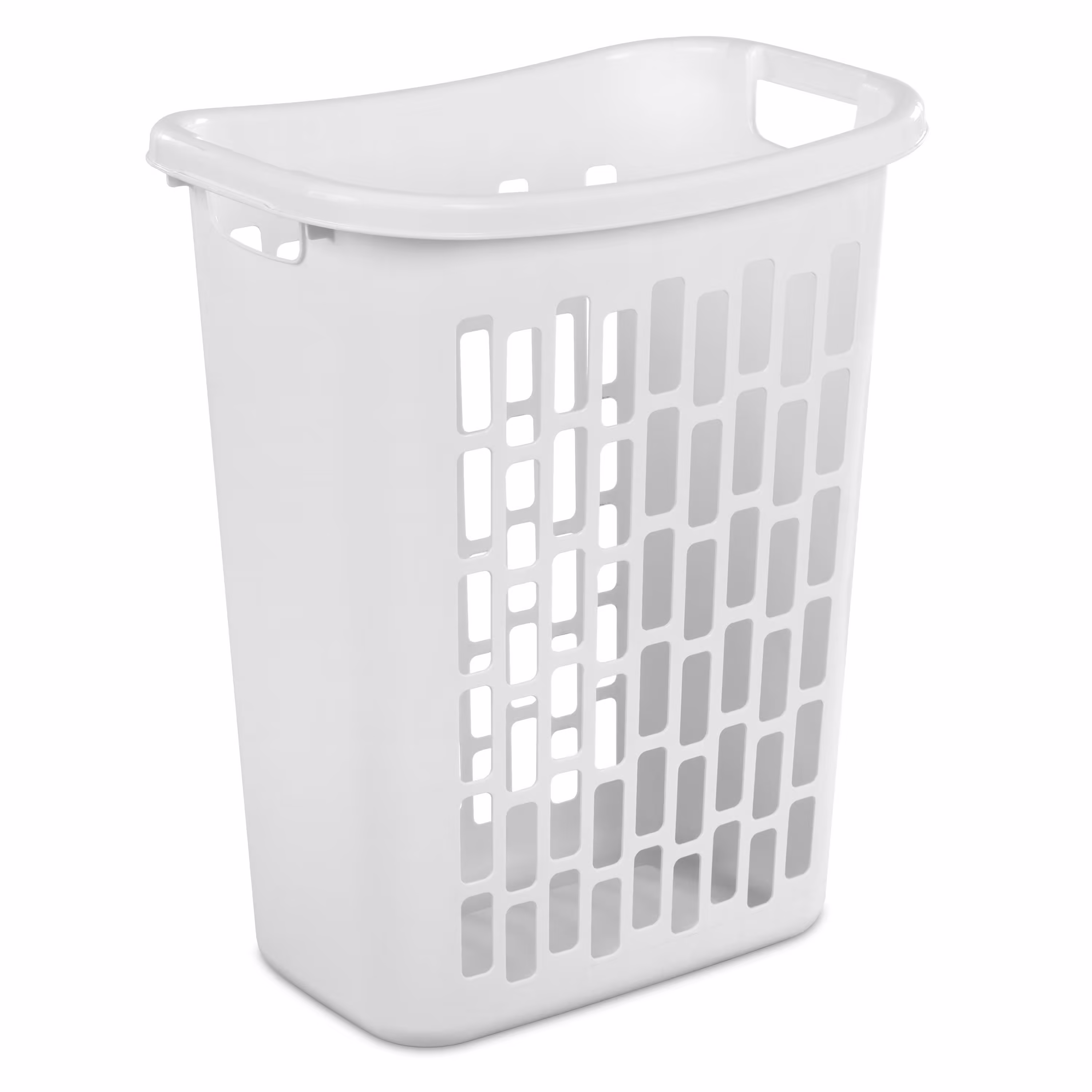 Mainstays Rectangular Open Hamper Plastic - White - 1 Each