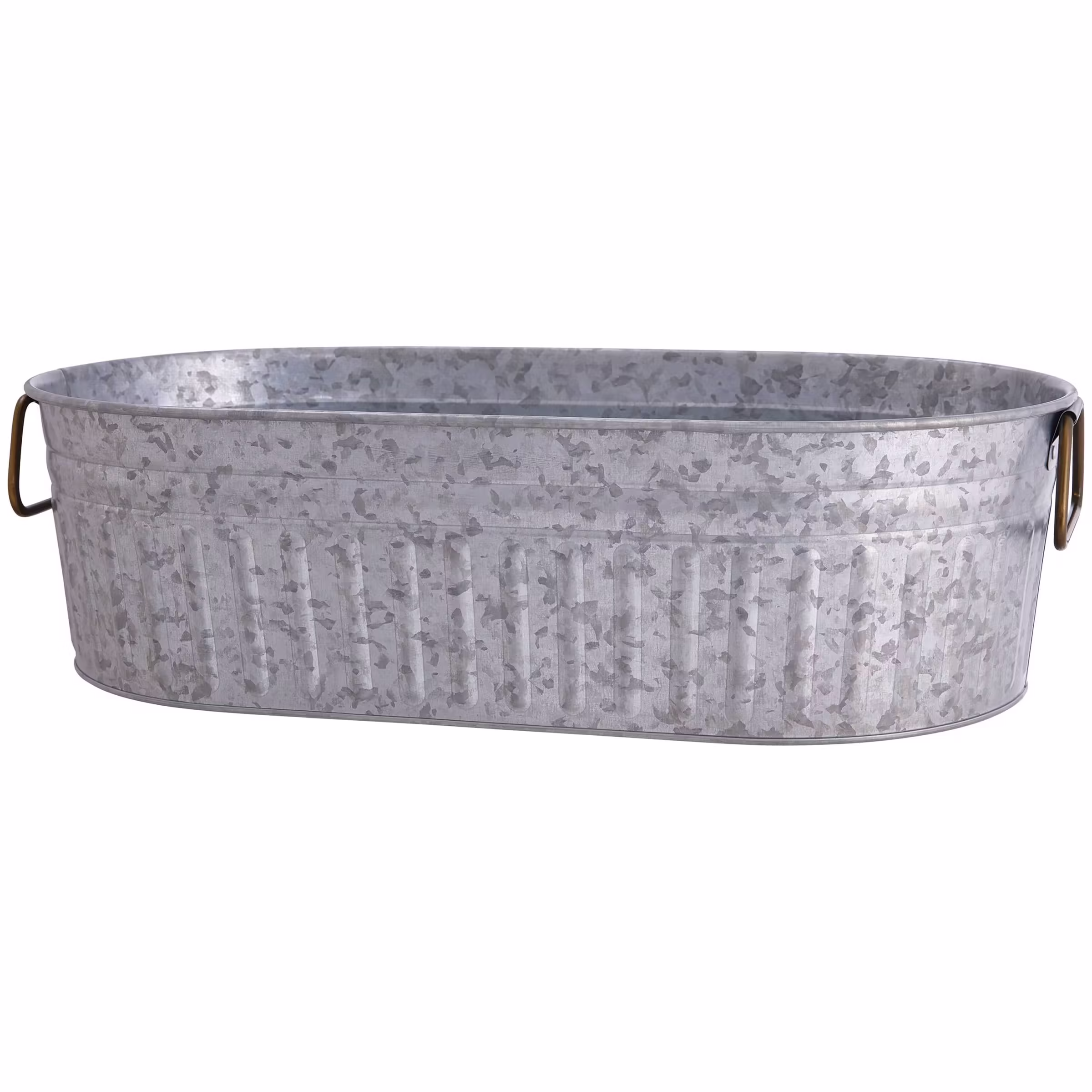 Better Homes & Gardens Galvanized Oval Tub, 20.27" L x 11.22" W