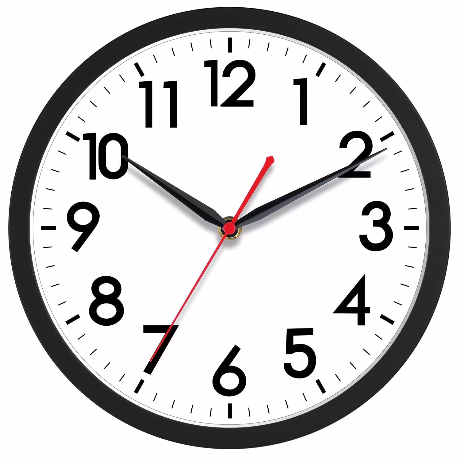 AKCISOT Wall Clock 10 inch Silent Non-Ticking Modern Wall Clocks Battery Operated - Analog Small Classic Clock for Office Home Bathroom Kitchen Bedroo