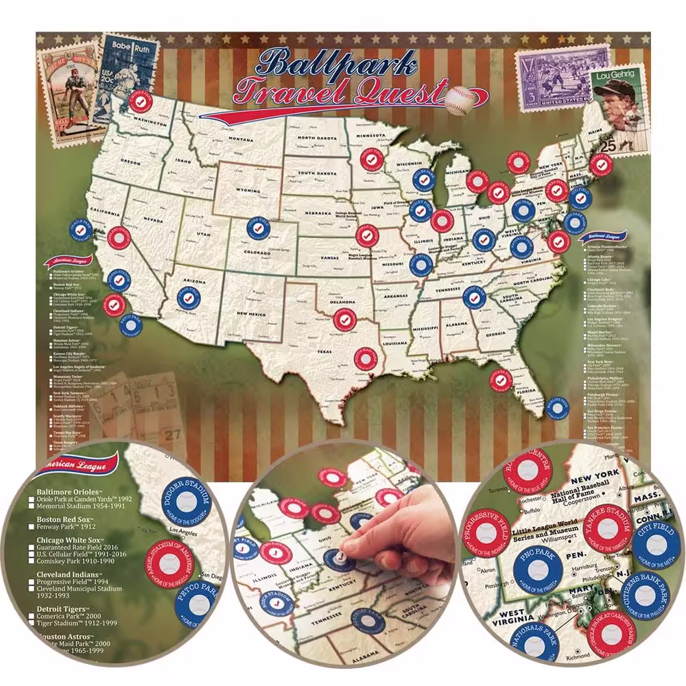 Ballpark Travel Quest Poster Set