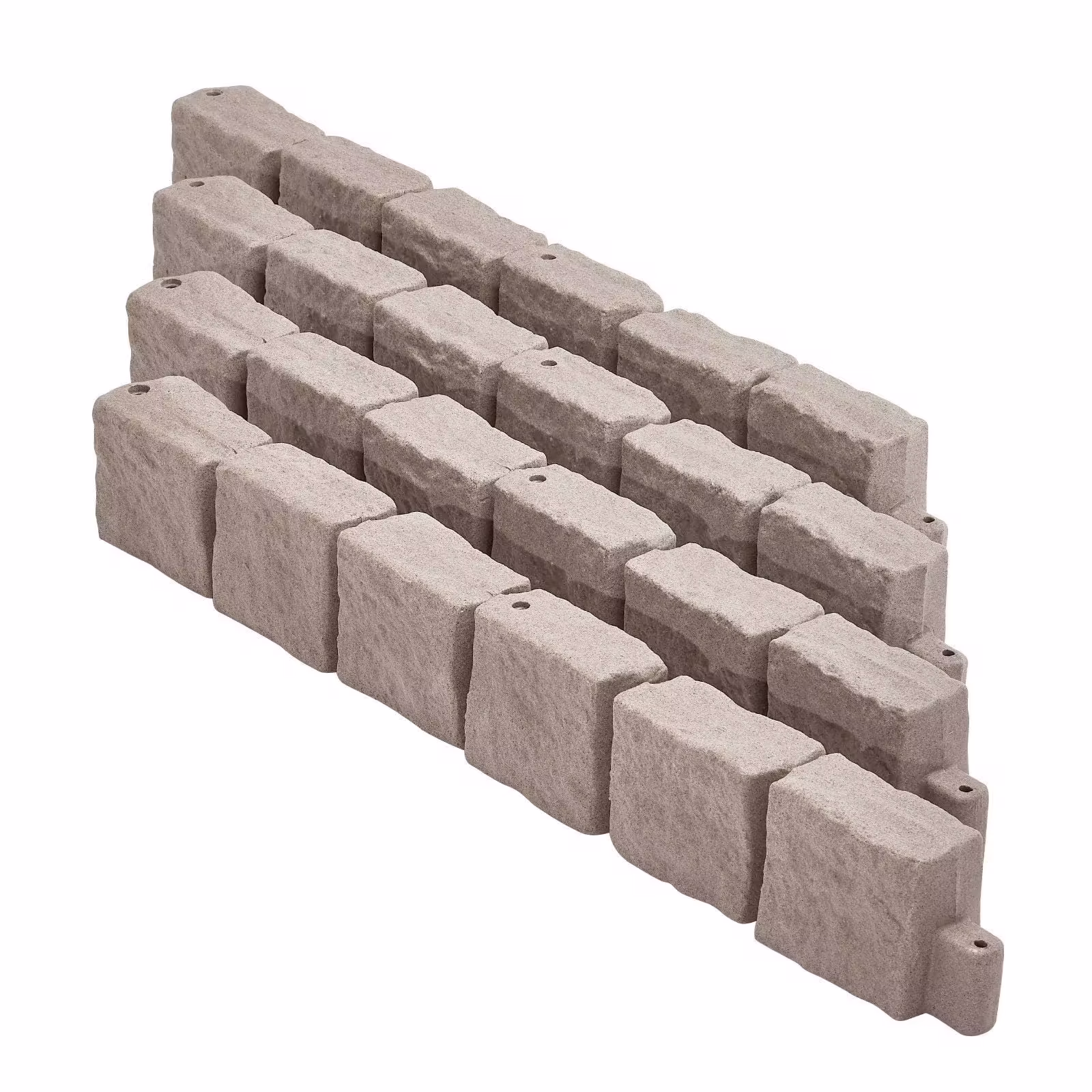 Fake Stone Landscape Edging 46.8x3.9 in Lawn Edging Border Fade - Resistant No Dig