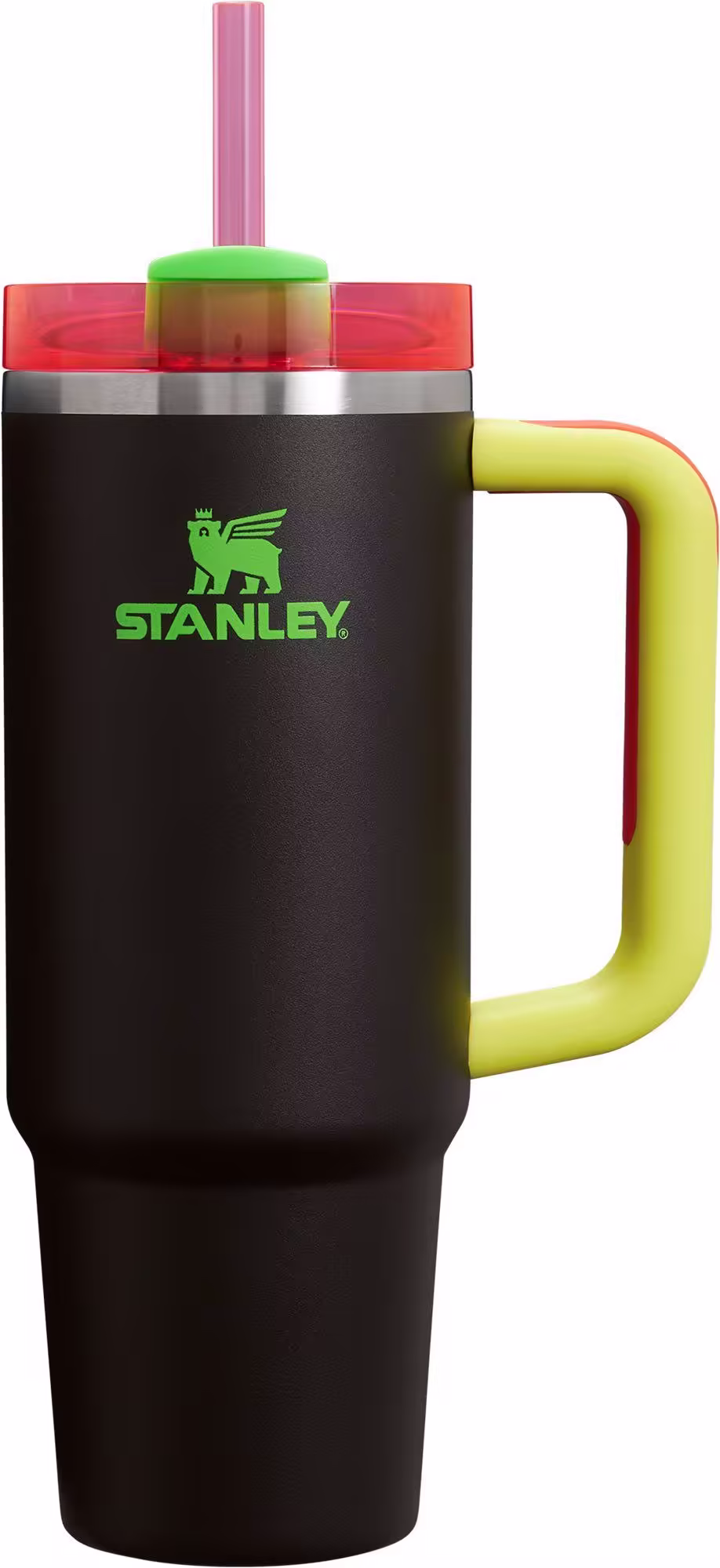 Stanley 30 oz. Quencher H2.0 FlowState Tumbler - Black Neon