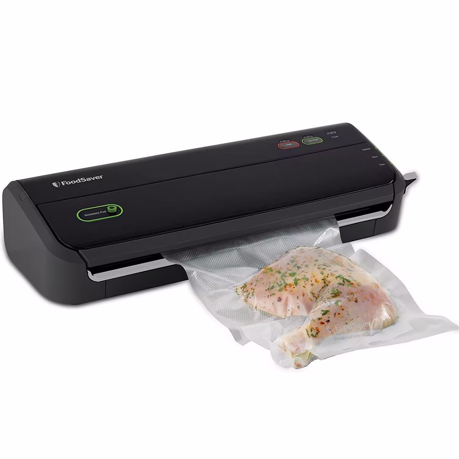 Foodsaver FM2000-000 Vacuum Sealing System with Starter Bag/Roll Set Black