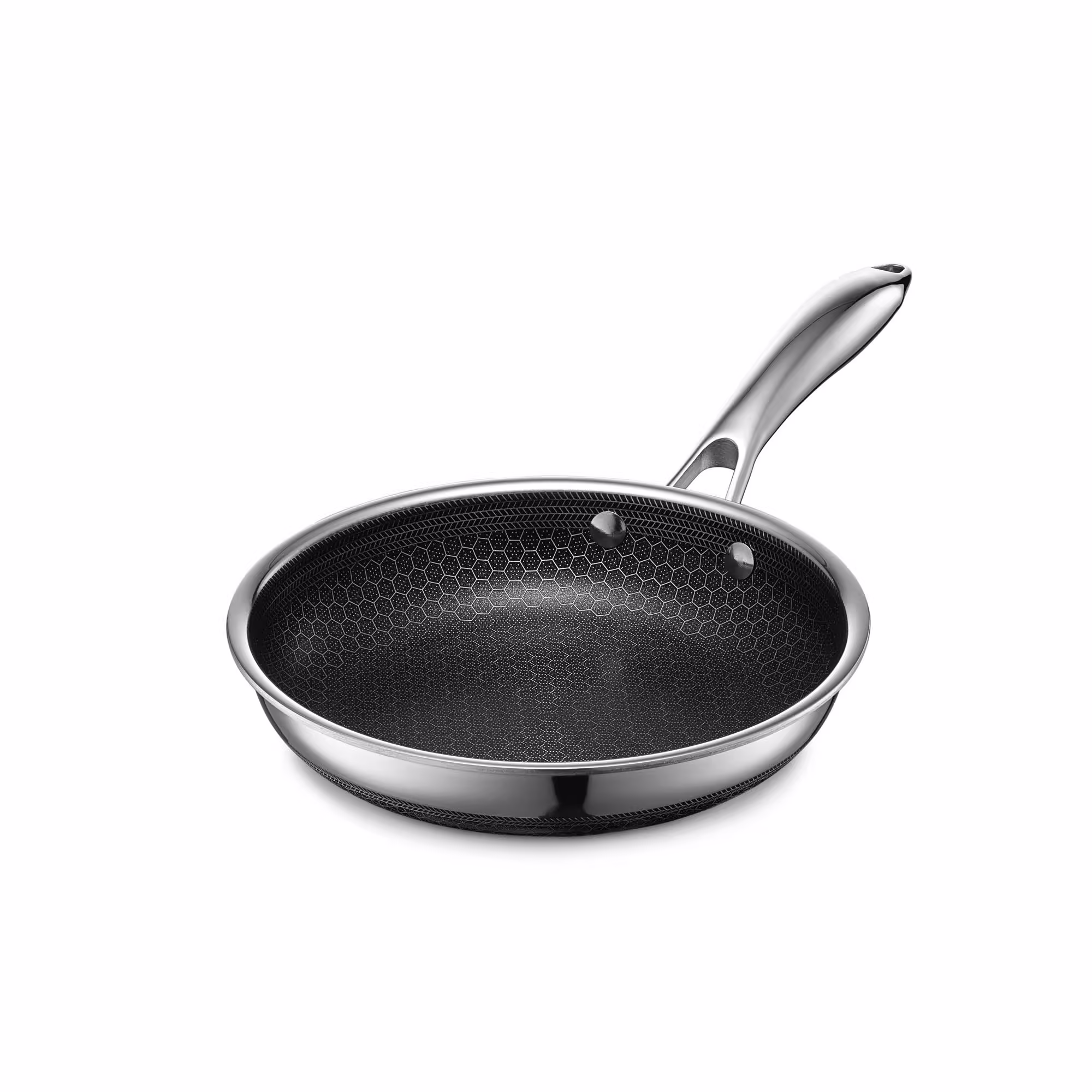 HexClad 8 inch Hybrid Stainless Steel Frying Pan, Nonstick