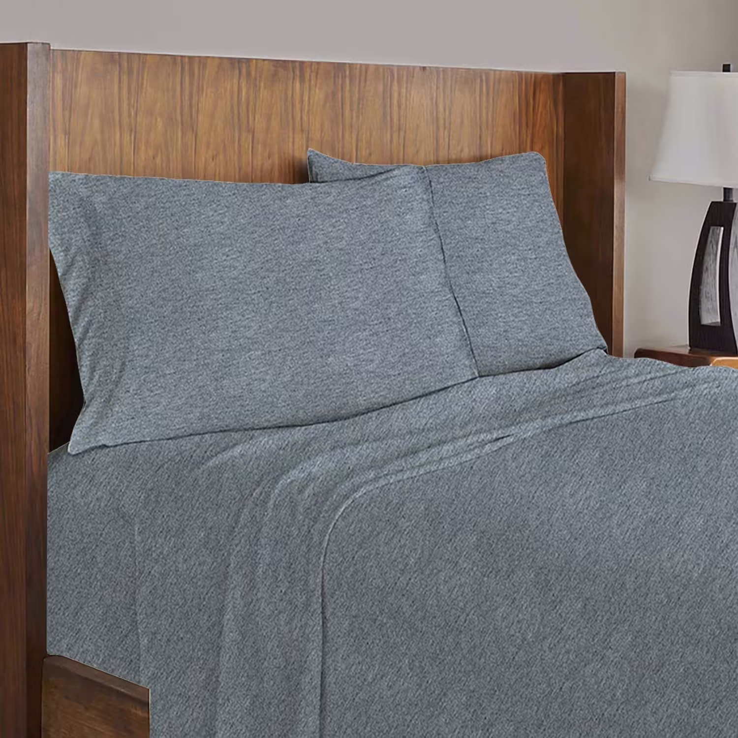 Soft Tees Luxury Cotton Modal Jersey Knit Sheet Set Chambray / Queen