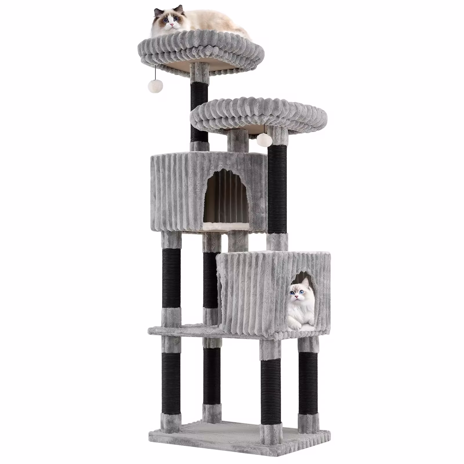 Tangkula 62 Inch Tall Cat Tower with Scratching Posts