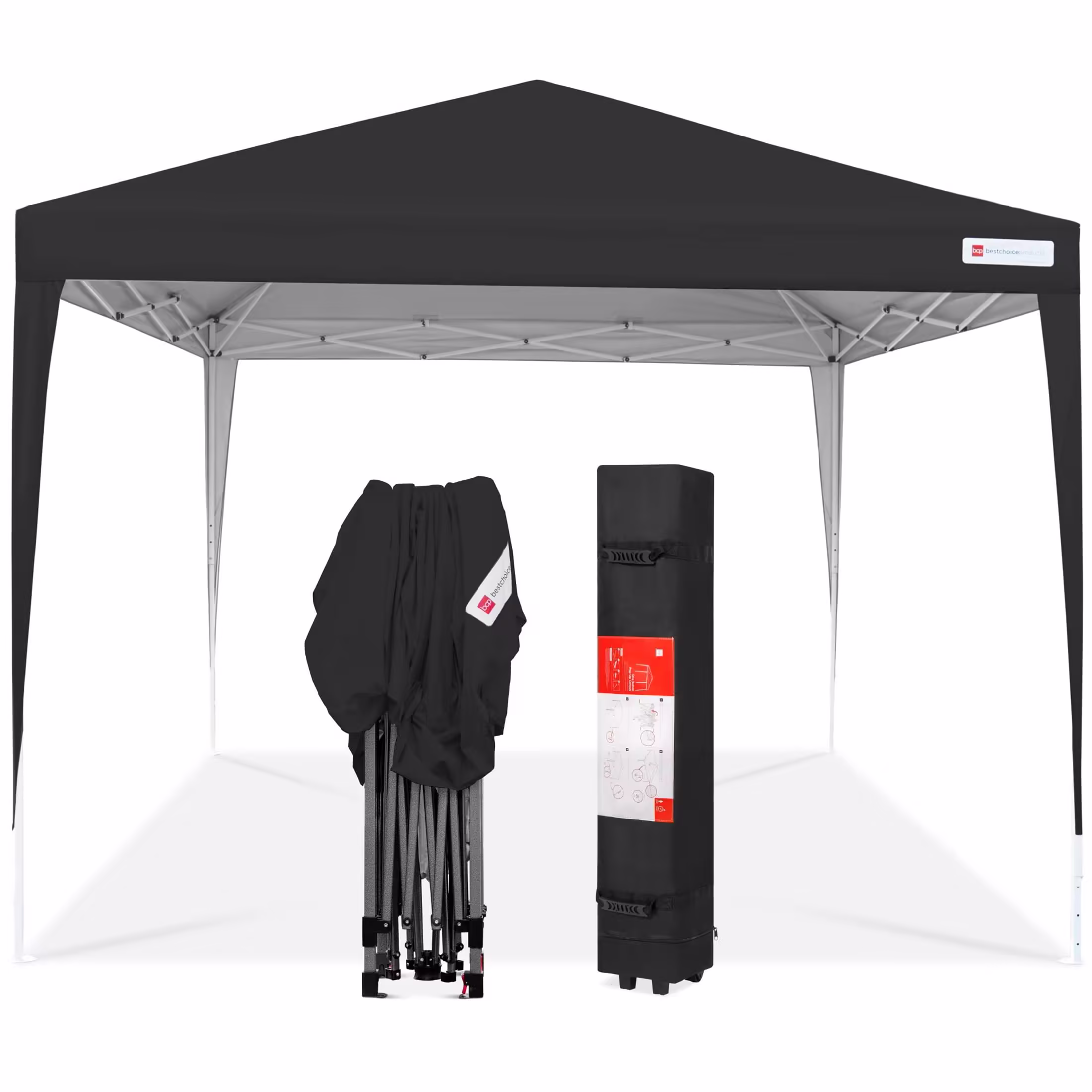 Best Choice Products Pop Up Canopy With Carrying Bag, Black