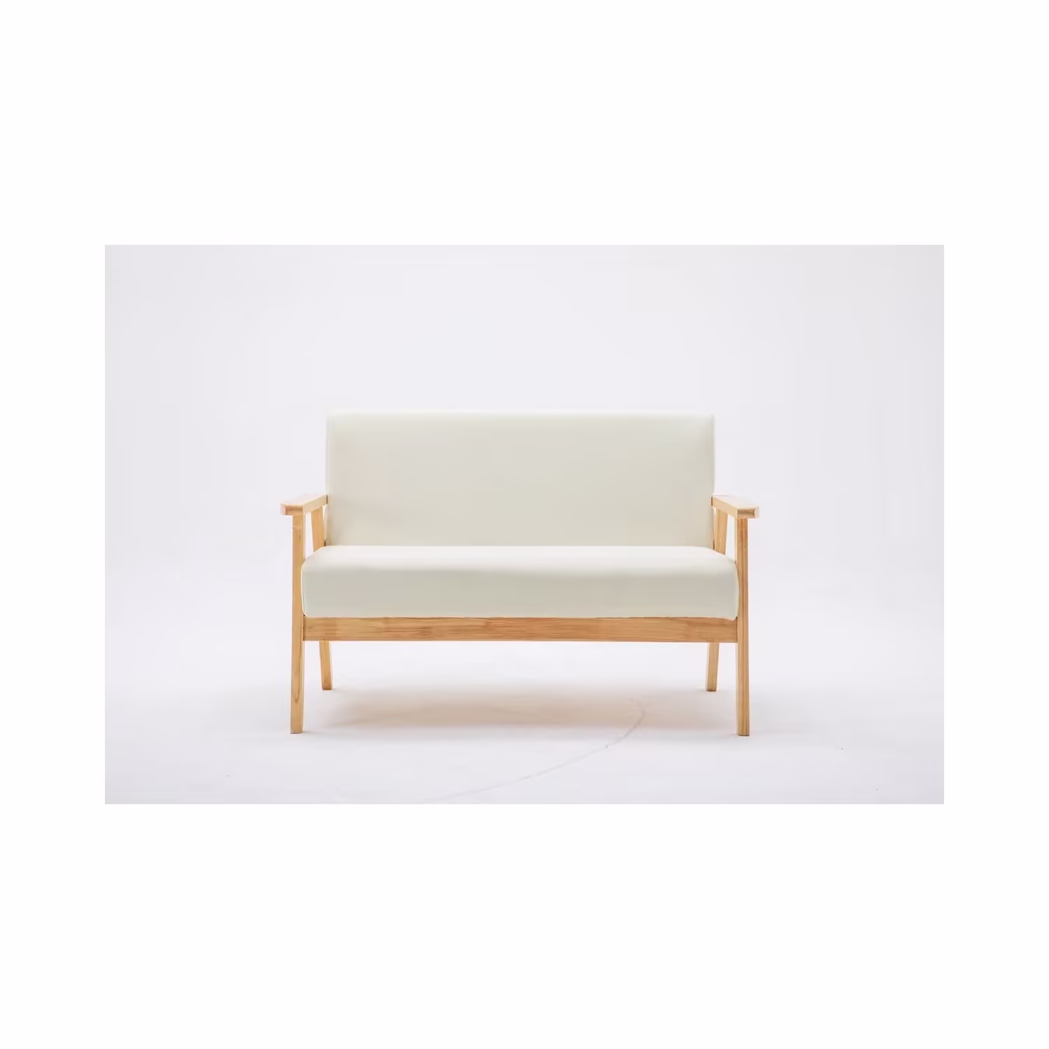 Lilola Home Bahamas Beige Linen Fabric Loveseat