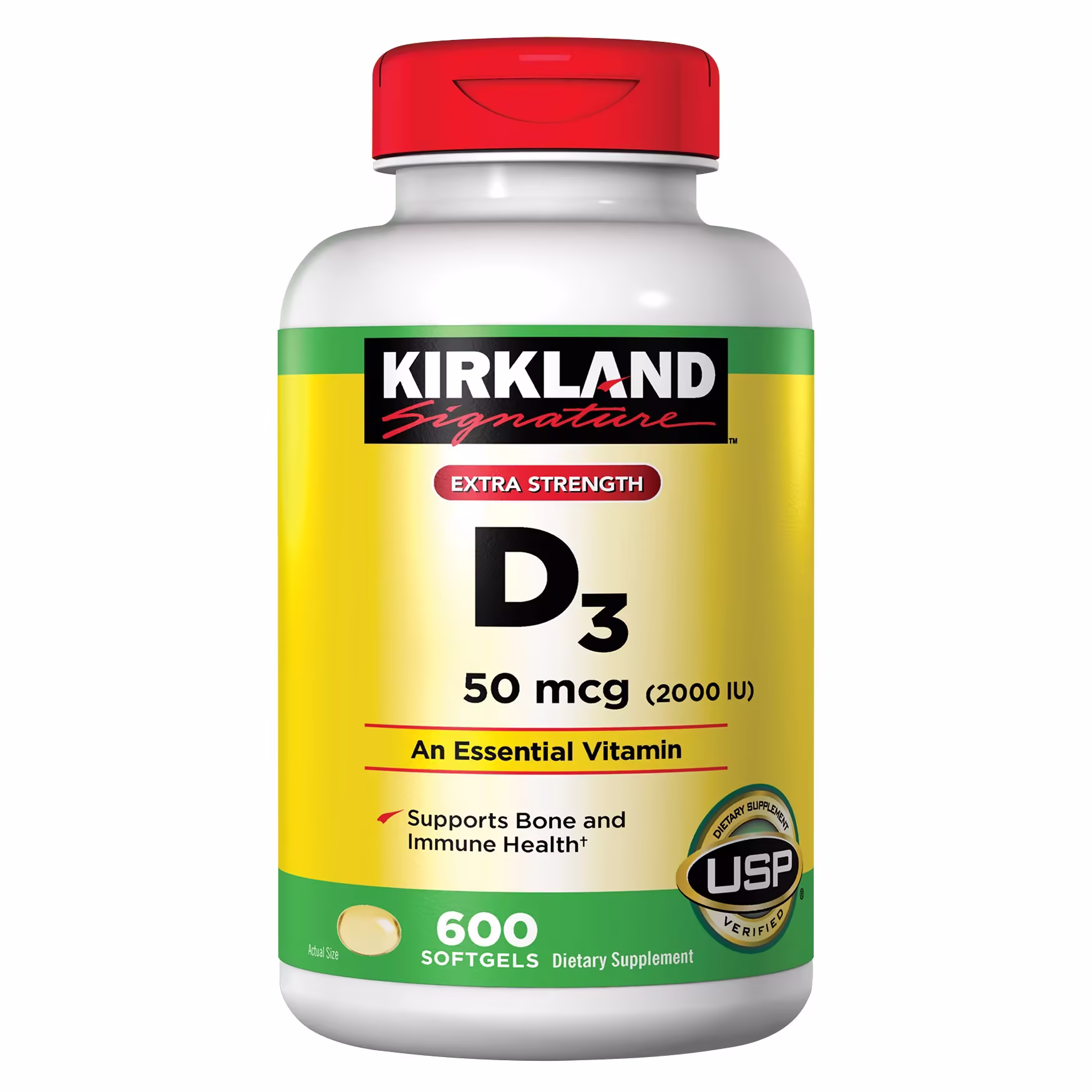 Kirkland Signature Extra Strength D3 50 mcg., 600 Softgels