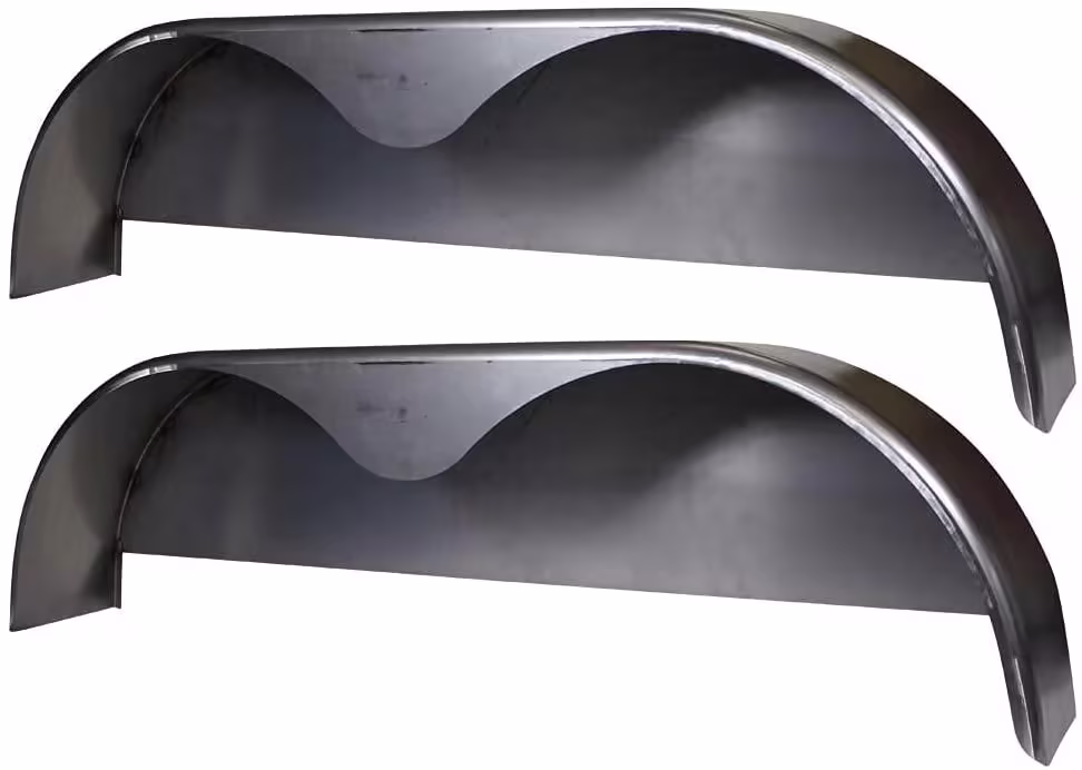 2025 72×10-3/4 Tandem Axle Steel Trailer Fender w/Back Plate Welded In (2-Pack)