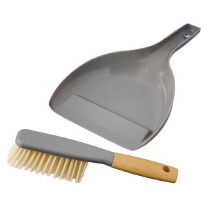 Easy Home Gray Premium Dustpan and Brush Set
