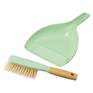 Easy Home Sage Green Premium Dustpan and Brush Set