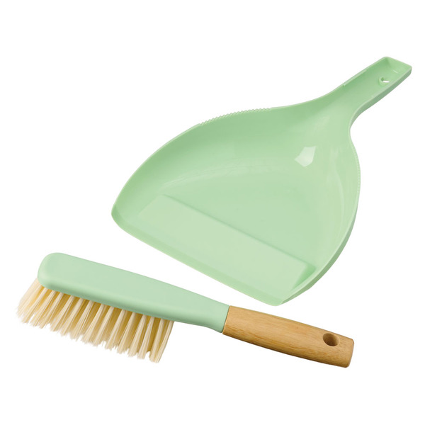 Easy Home Sage Green Premium Dustpan and Brush Set