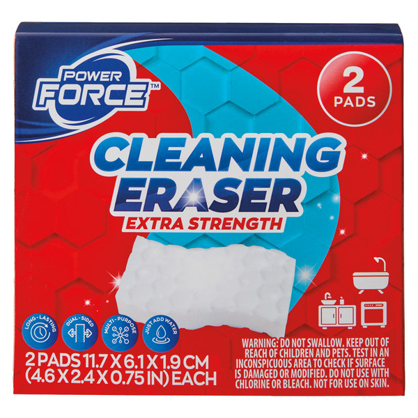 Power Force Extra Strength Cleaning Eraser Pads – 2 Count