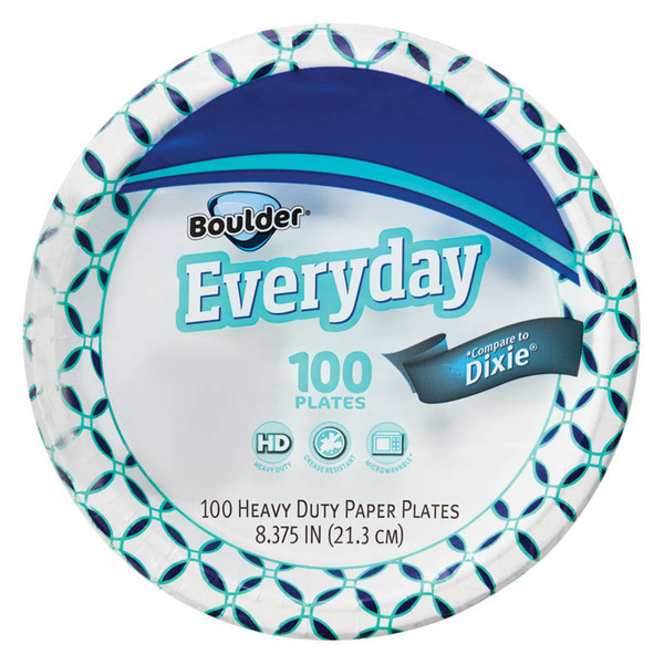 Boulder Heavy Duty Everyday Paper Plates – 8.5″
