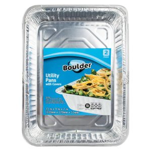 Boulder Utility Pans with Covers – 2 Count