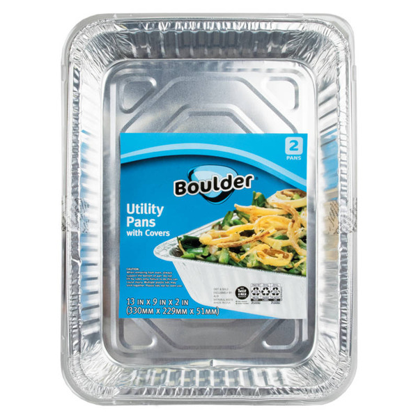 Boulder Utility Pans with Covers – 2 Count