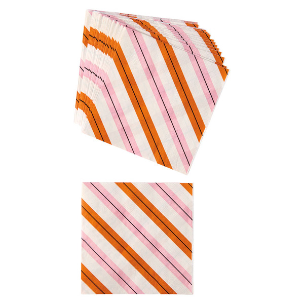 The Halloween Collection Multi Pinstripe Paper Napkins