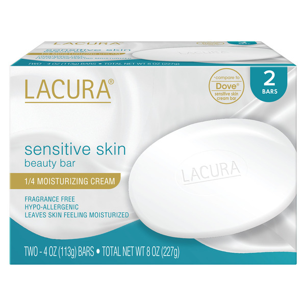 Lacura Fragrance Free Hypo-Allergenic Moisturizing Beauty Bar