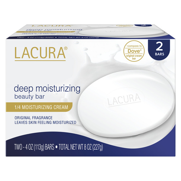 Lacura Moisturizing Cream Beauty Bar, Original Fragrance