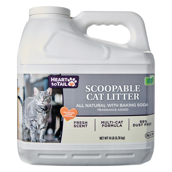 Heart To Tail Fresh Scent Multi-Cat Scoopable Litter with Baking Soda