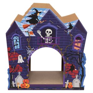 The Halloween Collection Haunted House Halloween Cat Scratching House