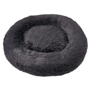 Heart To Tail Gray Plush Pet Bed – L