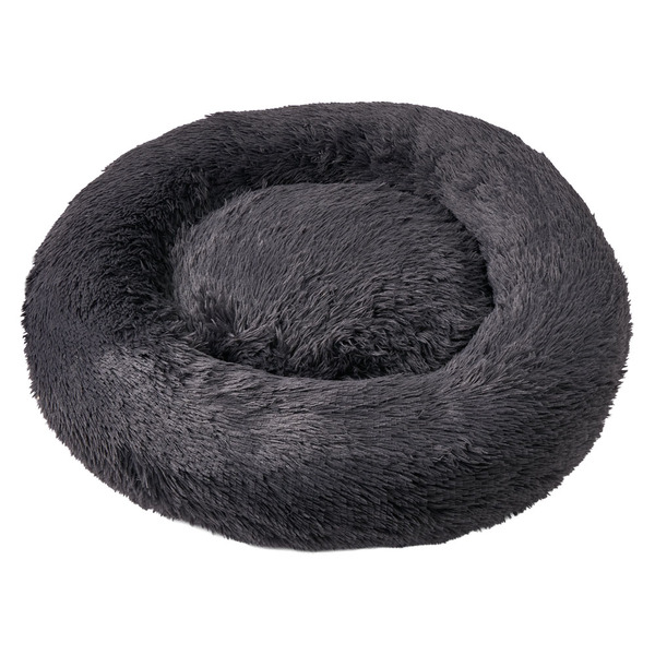 Heart To Tail Gray Plush Pet Bed – L