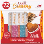 Catit Creamy Lickable Cat Treats Mega Mix, 72 - Count